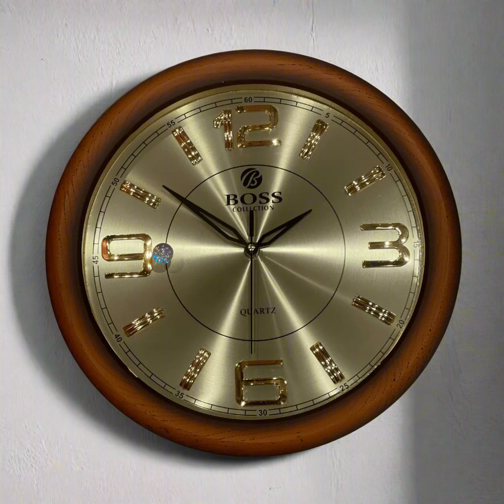 Wooden Outlined Wall Clock